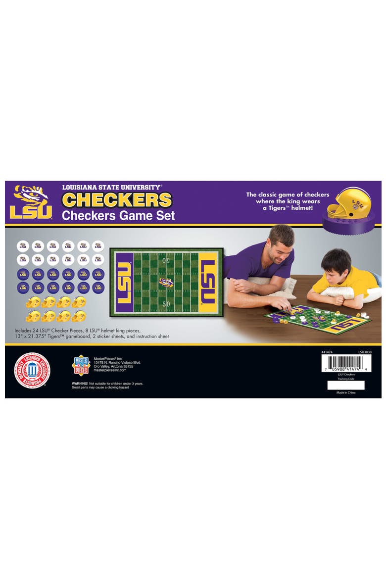 LSU Tigers Checkers Board Game, Alternate, color, Multicolor