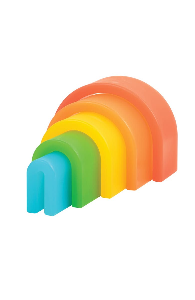 Kaplan Early Learning Company Discovery Stackers - Rainbow Tall Arch - 5 Pieces, Alternate, color, Rainbow