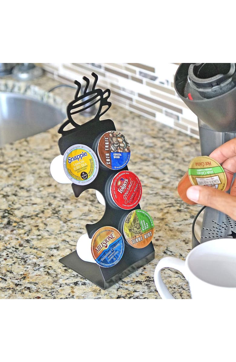Southern Homewares Coffee Pod Storage Rack 6 Slot, Countertop K-Cup Holder, Alternate, color, Black