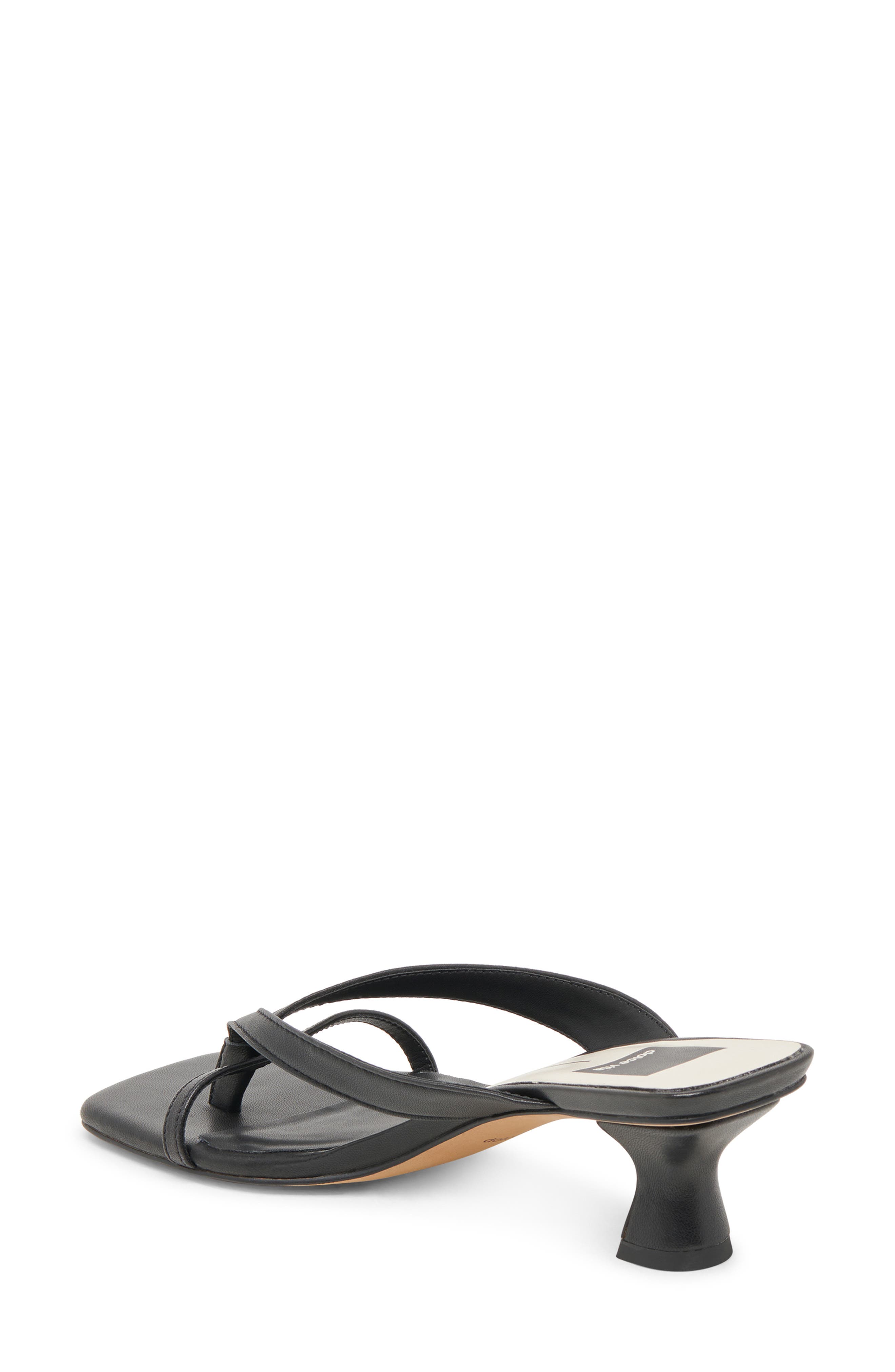 Dolce Vita Brevel Kitten Heel Flip Flop, Alternate, color, Onyx Leather