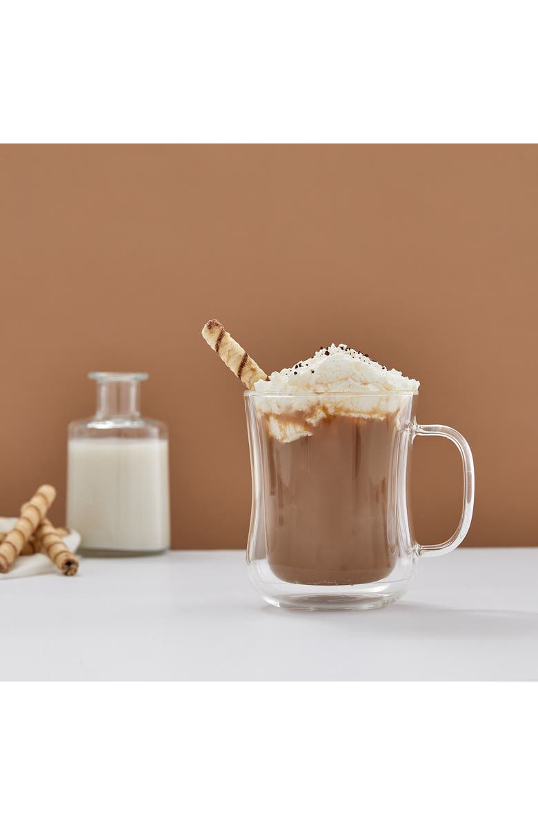 JoyJolt Set of Two Diner Mugs, Alternate, color, Clear