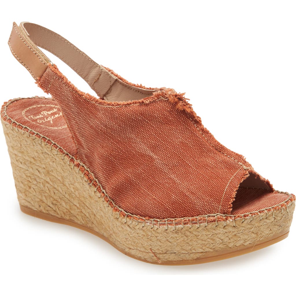 Toni Pons 'lugano' Espadrille Wedge Sandal In Brandy Fabric