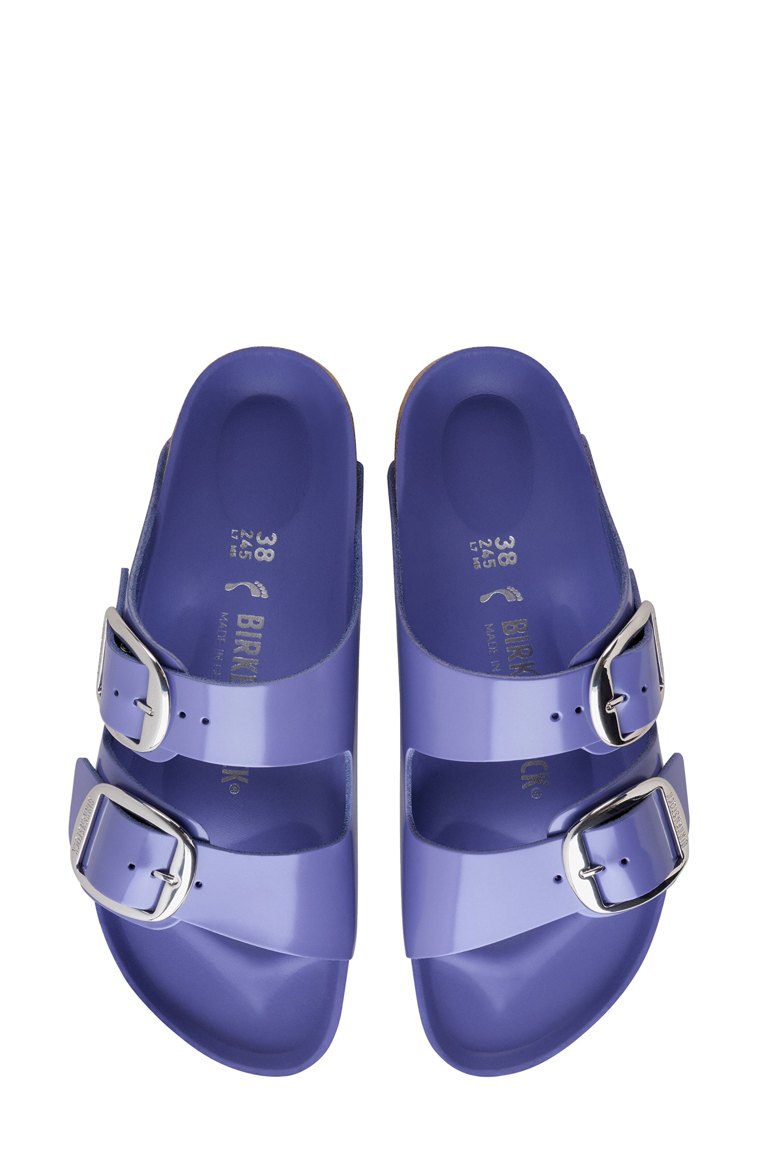 Arizona Big Buckle Slide Sandal - Discontinued, Alternate, color, PURPLE DUSK HIGH SHINE