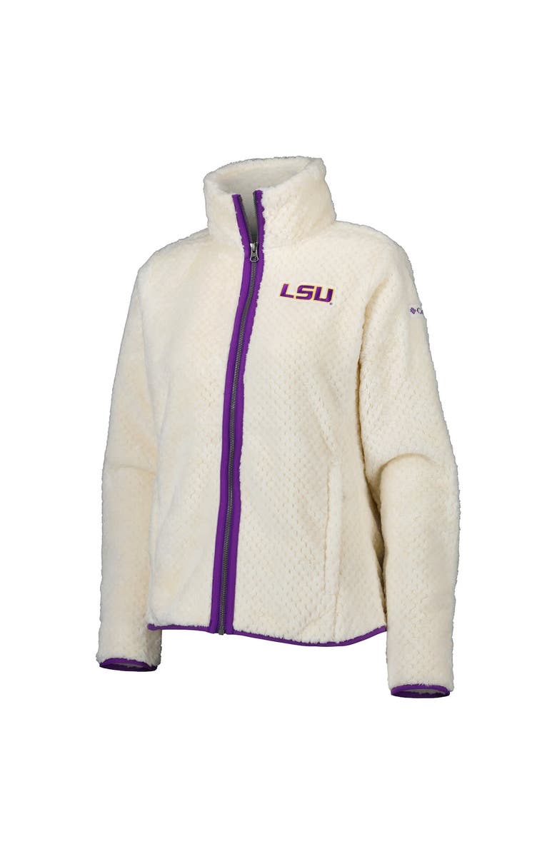 Columbia Women's Columbia Cream LSU Tigers Fireside II Sherpa Full-Zip Jacket, Alternate, color,