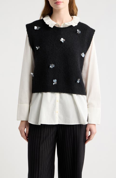 The Embellished Sweater Vest