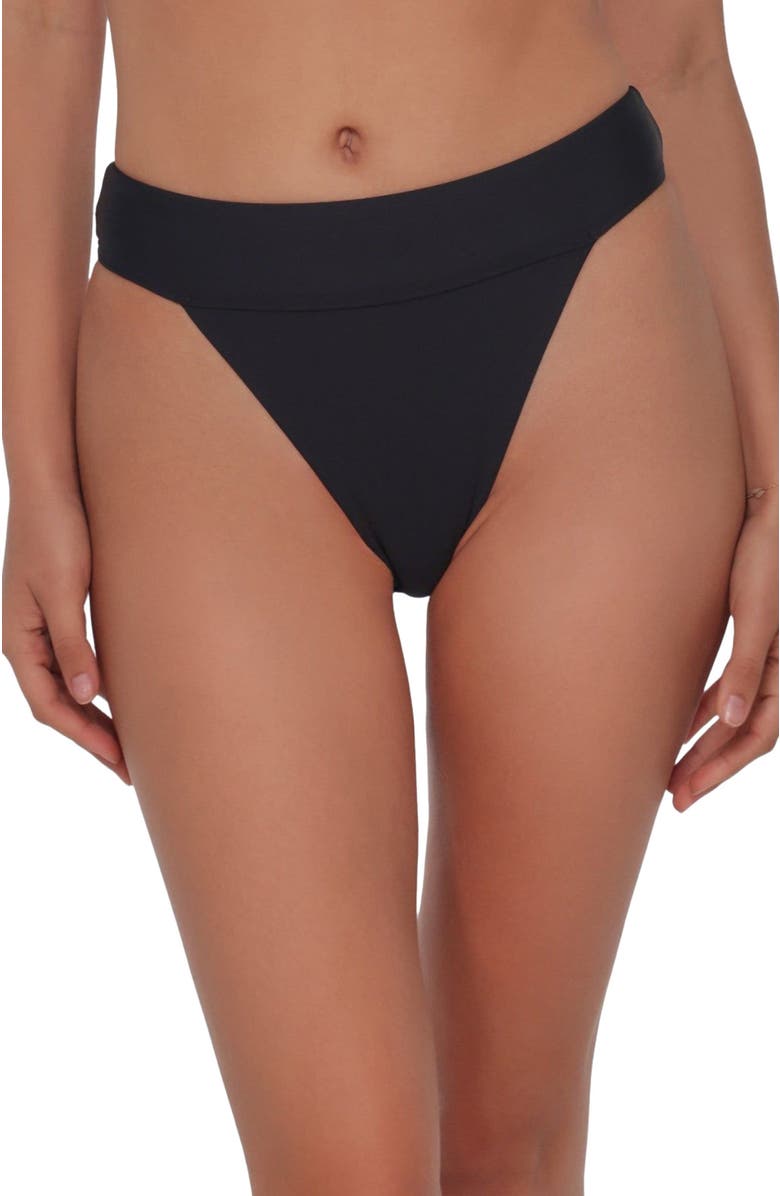 Swim Systems Byron High Waist Bikini Swim Bottoms, Alternate, color, Black