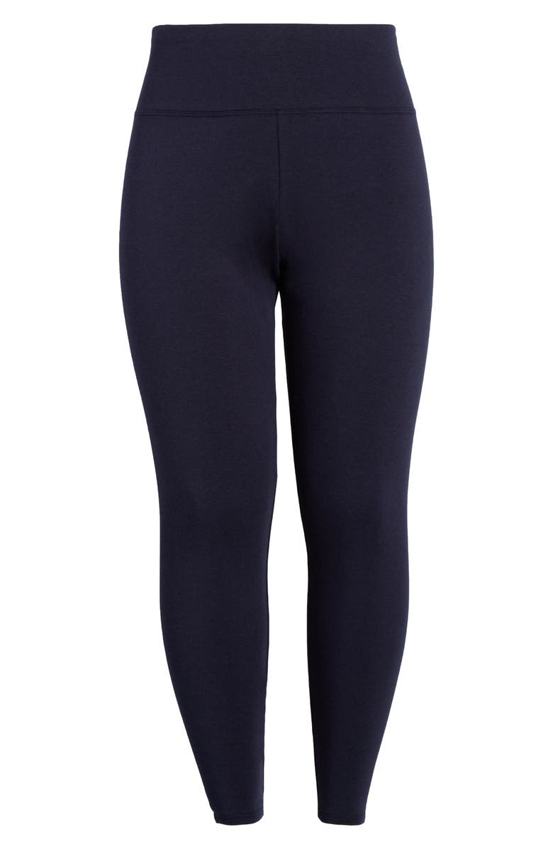 Eileen Fisher High Waist Ankle Leggings, Alternate, color, Ink