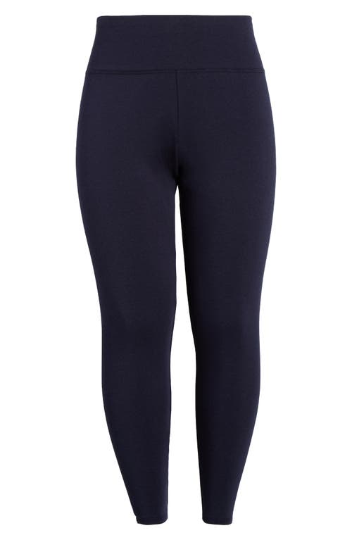 Eileen Fisher High Waist Ankle Leggings In Blue