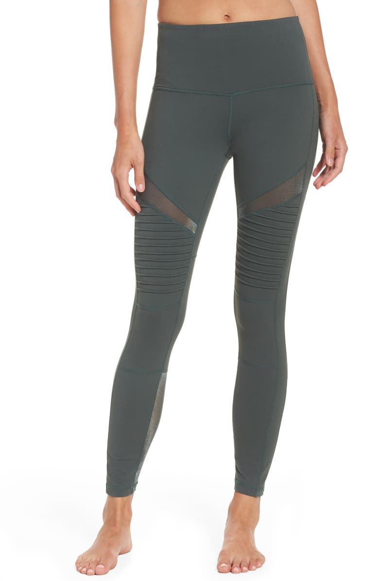 Zella Autumn High Waist Moto Ankle Leggings, Main, color,