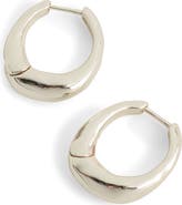 Madewell Hammered Puffy Small Huggie Hoop Earrings