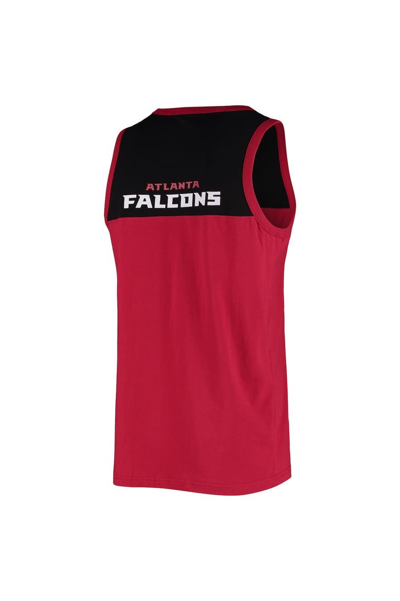 Men's Starter Red/Black Atlanta Falcons Team Touchdown Fashion Tank Top, Alternate, color, Red