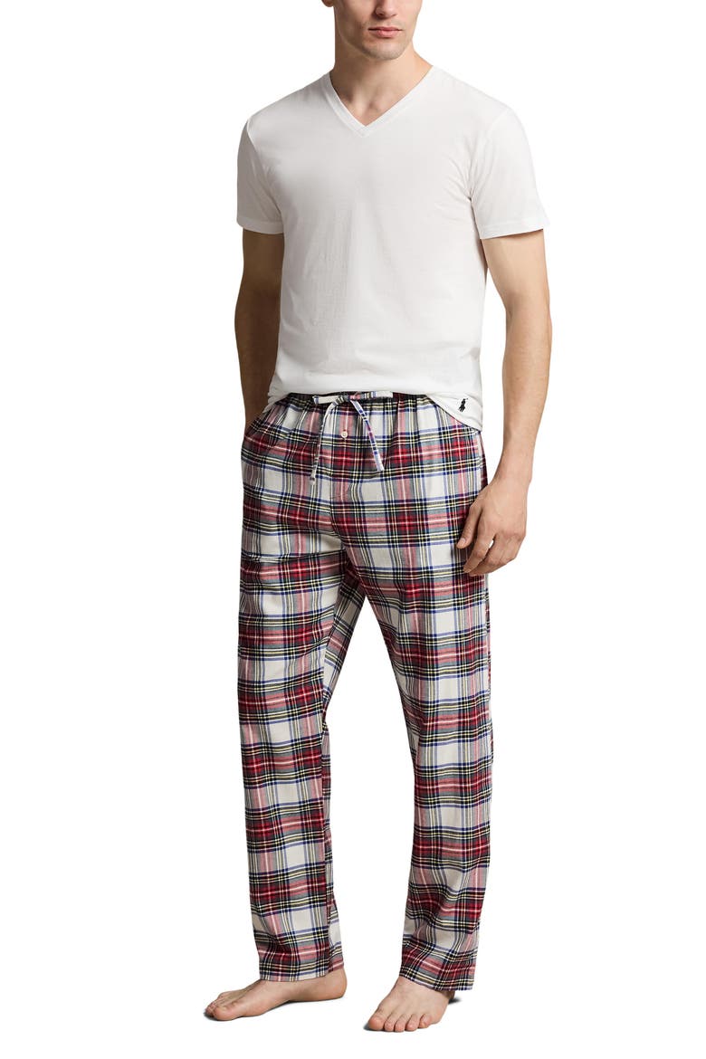Plaid Flannel Pajama Pants, Main, color, STWRTPLD/PBPP