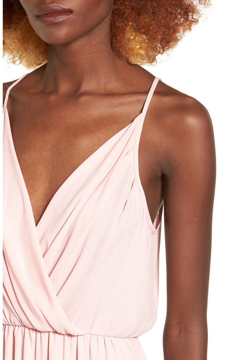 Surplice Camisole Dress, Alternate, color, SILVER PINK