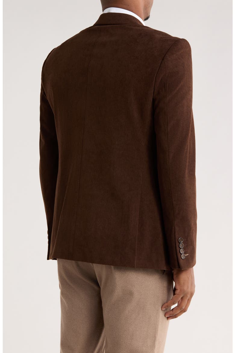 Corduroy Two-Button Sport Coat, Alternate, color, BROWN