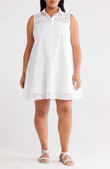 Universal Standard Cotton Eyelet Sleeveless Shirtdress