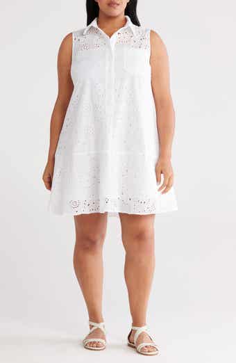 Universal Standard Cotton Eyelet Sleeveless Shirtdress