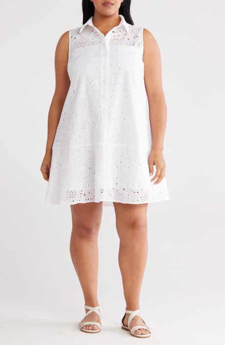 Universal Standard Cotton Eyelet Sleeveless Shirtdress