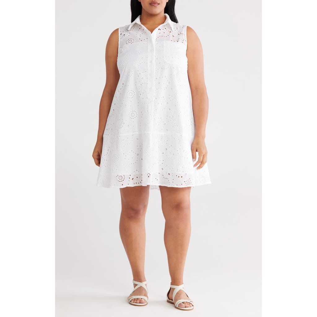 Universal Standard Cotton Eyelet Sleeveless Shirtdress
