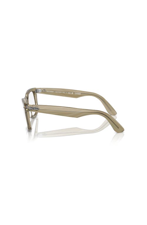 Ray Ban Ray-ban 50mm Square Optical Glasses In Brown
