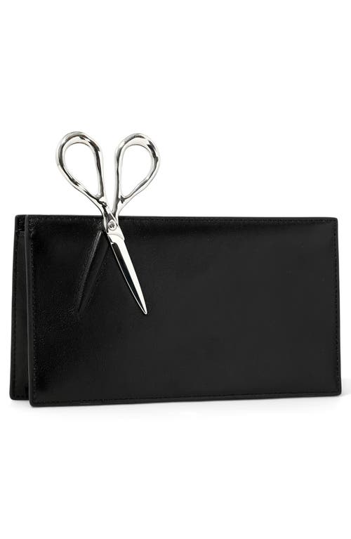 Alexis Bittar The Petite Scissor Leather Clutch In Black