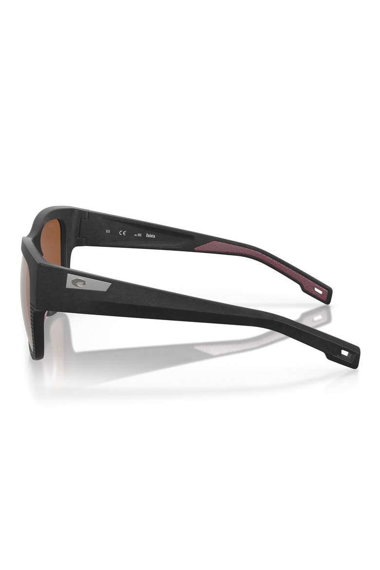 Caleta 55mm Polarized Mirrored Sunglasses, Alternate, color, NET BLACK / COPPER SILVER 580G