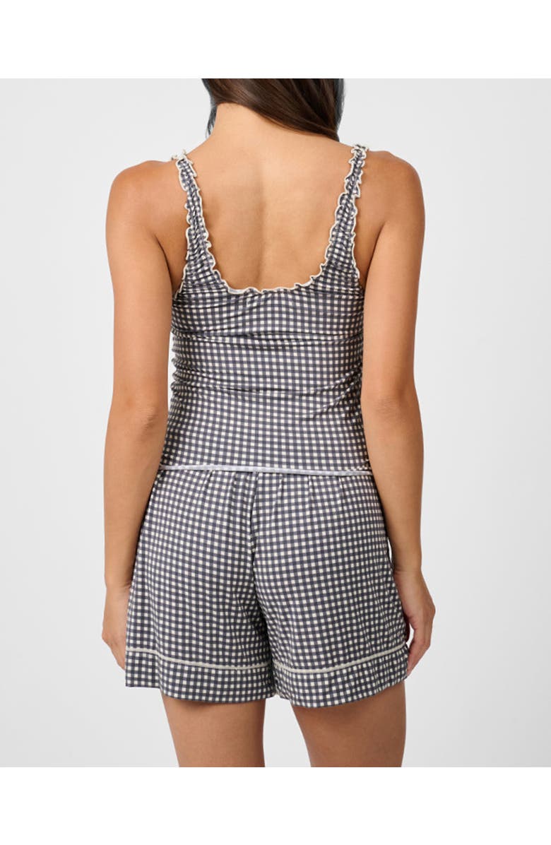 WeWoreWhat Lettuce Edge Tank, Alternate, color, Antiq Wht/Black