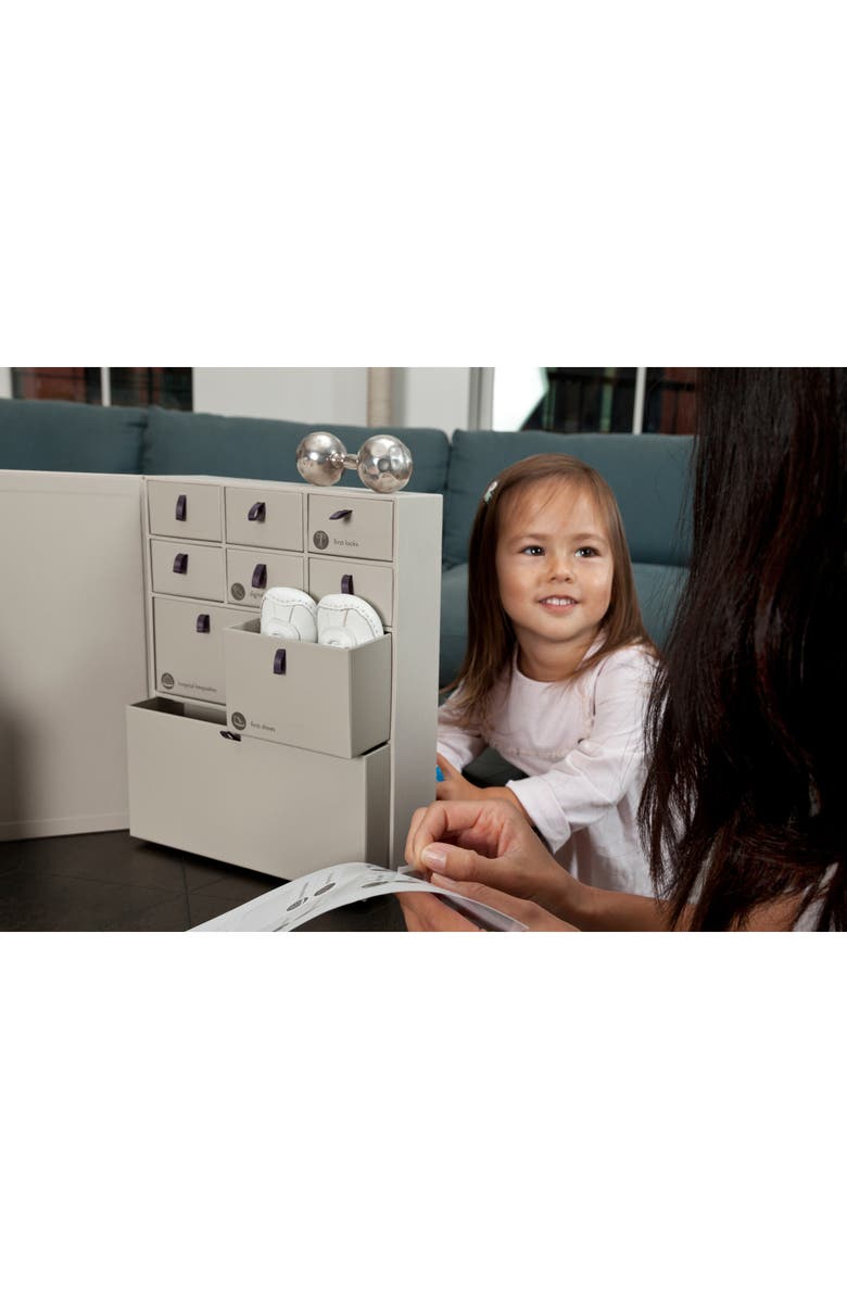 Savor Baby Edition Keepsake Box, Alternate, color, Slate/ Beige