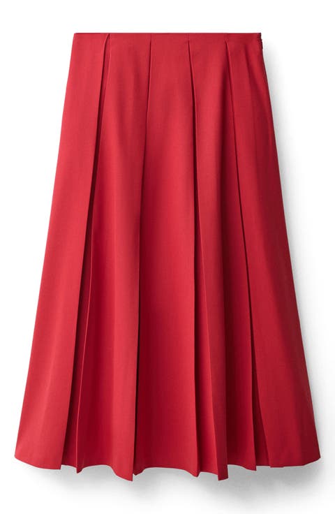 Pleated Midi Skirt