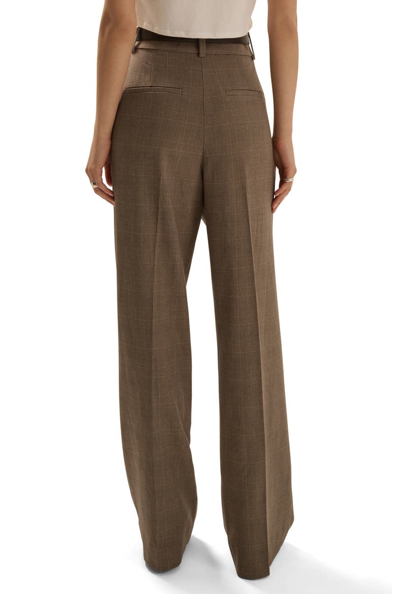The Favorite Plaid High Waist Wide Leg Pants, Alternate, color, JAVA PLAID