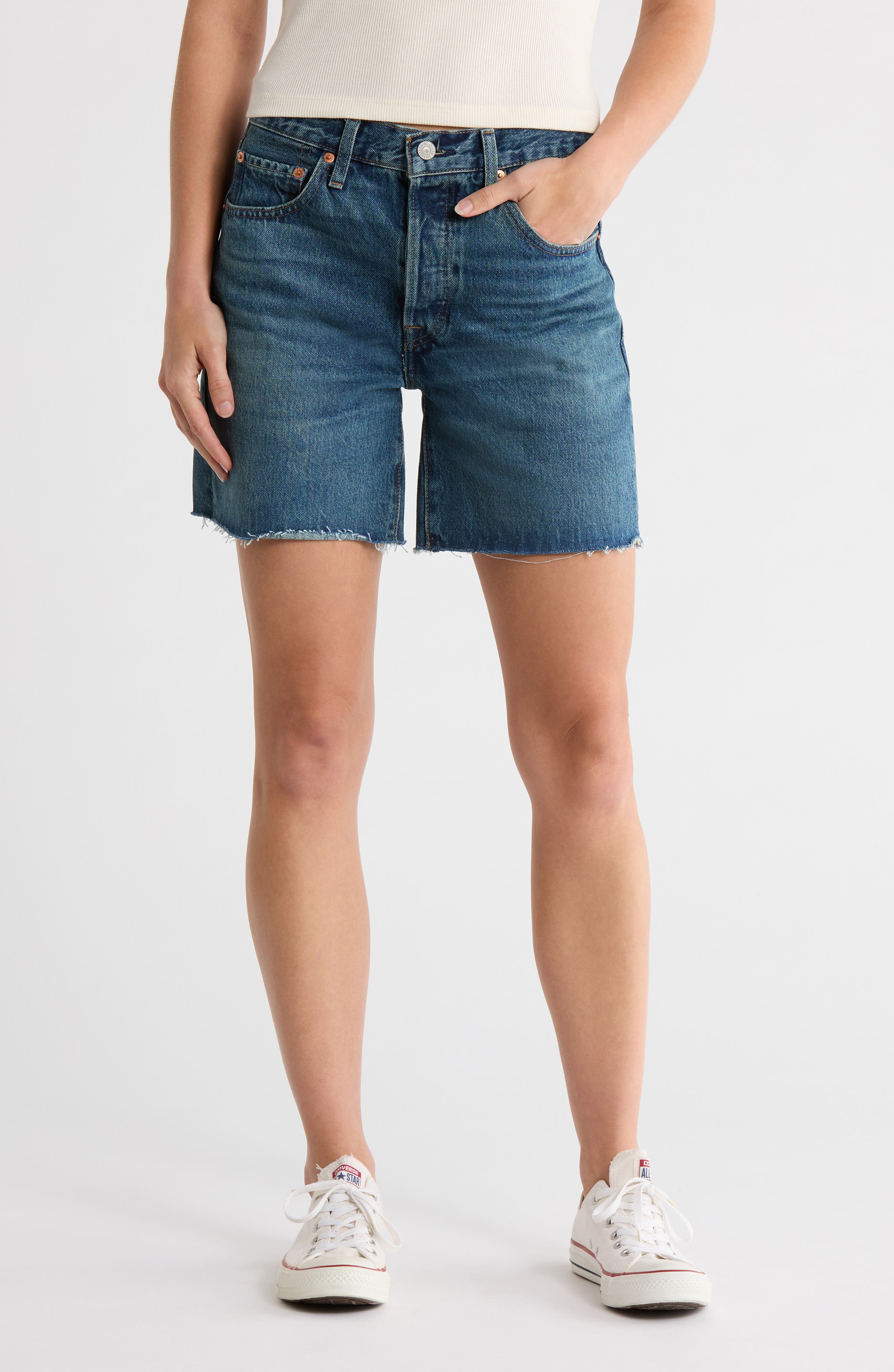 Levi's® 501® Mid Thigh Denim Cutoff Shorts