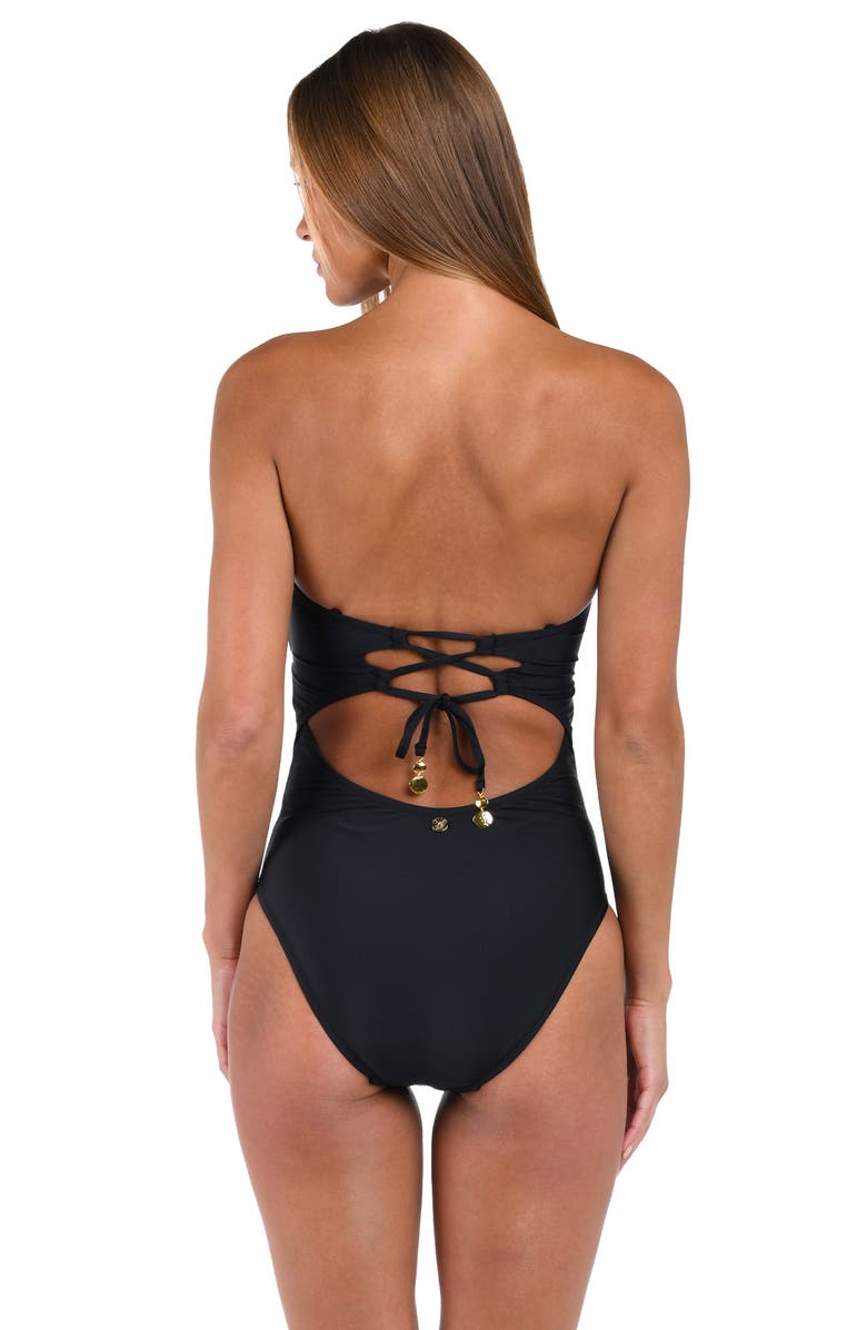 Sunshine 79 Bandeau One-Piece Swimsuit, Alternate, color, Black
