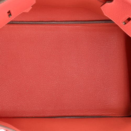 Pre-owned Hermes Hermes Birkin Handbag Pink Clemence With Palladium Hardware 35