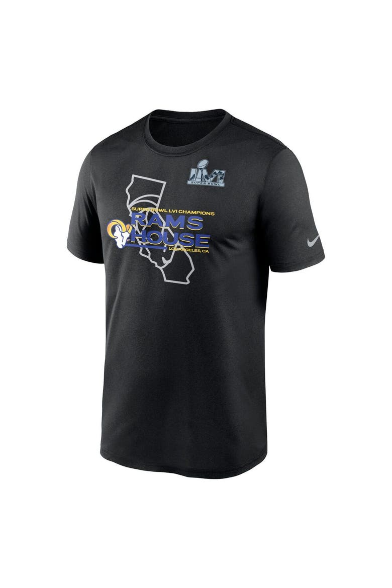 Men's Nike Black Los Angeles Rams Super Bowl LVI Champions Hometown T-Shirt, Alternate, color, Black