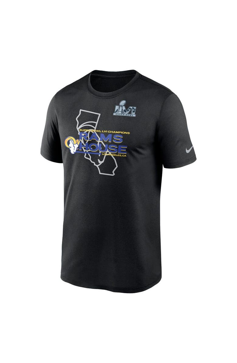 Nike Men's Nike Black Los Angeles Rams Super Bowl LVI Champions Hometown T-Shirt, Alternate, color, 