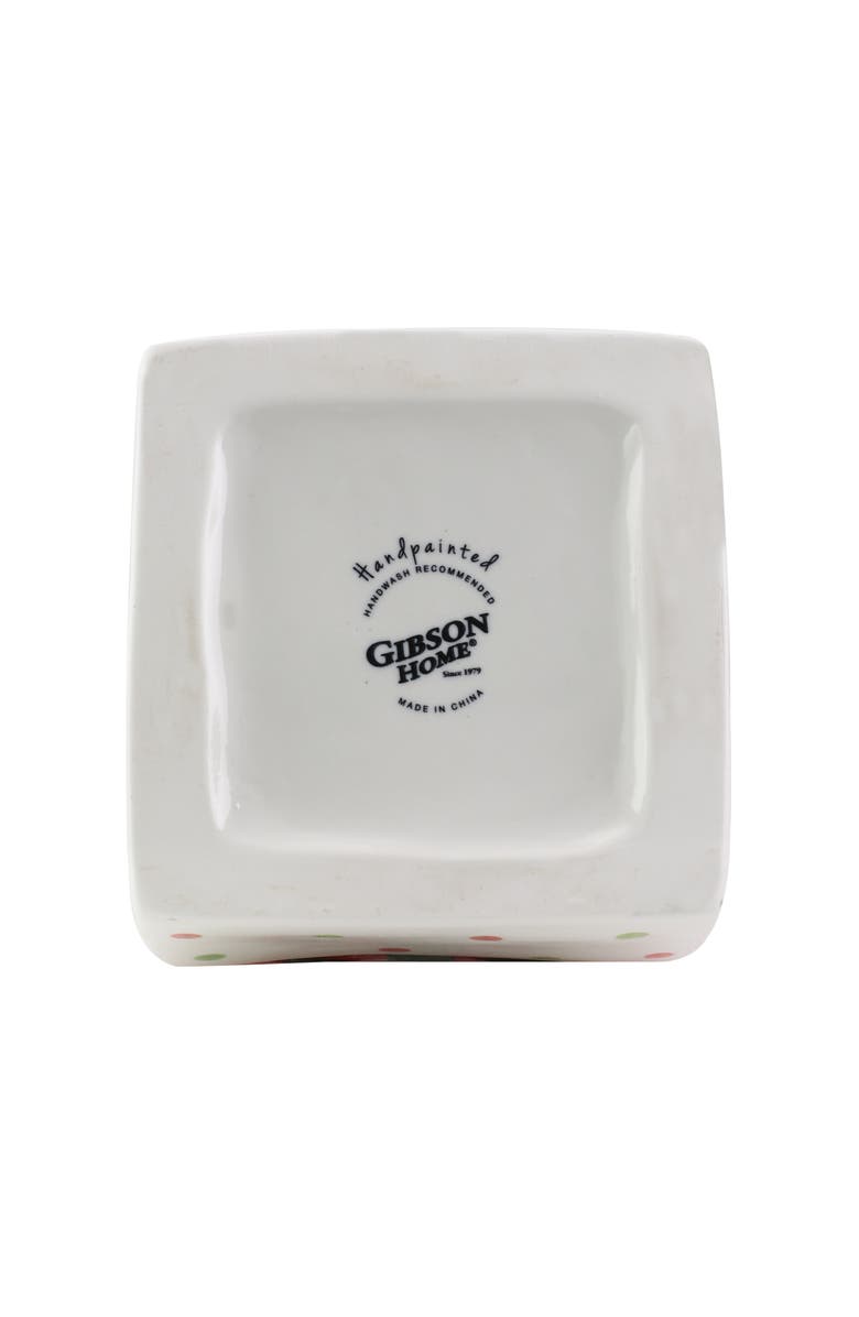 Gibson Home Christmas Estate 7.5 Inch Gift Box Holiday Cookie Jar, Alternate, color, Red