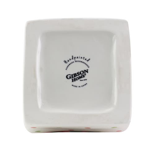 Gibson Home Christmas Estate 7.5 Inch Gift Box Holiday Cookie Jar In Red