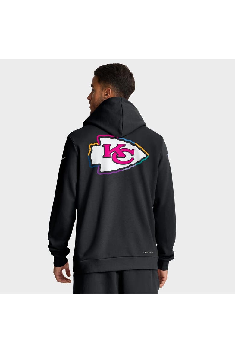 Men's Nike Black Kansas City Chiefs 2025 NFL Crucial Catch Sideline Standard Issue Dri-FIT Hoodie, Alternate, color, Black