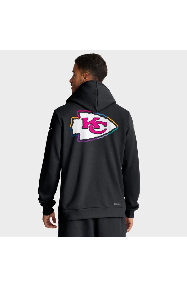 Nike Men's Nike Black Kansas City Chiefs 2025 NFL Crucial Catch Sideline Standard Issue Dri-FIT Hoodie, Alternate, color, Black