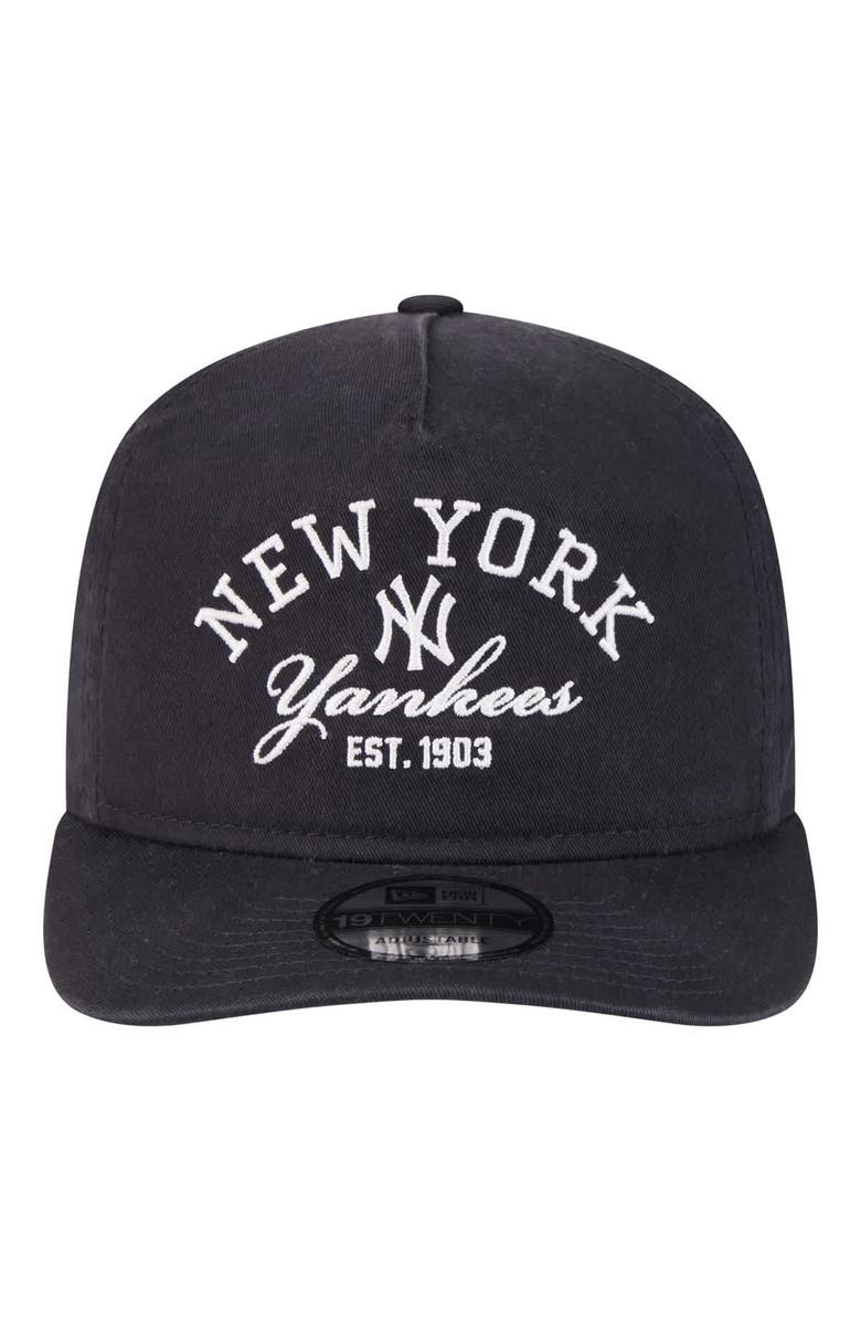 New Era Men's New Era Navy New York Yankees Stacked 19TWENTY Adjustable Hat, Alternate, color, Navy