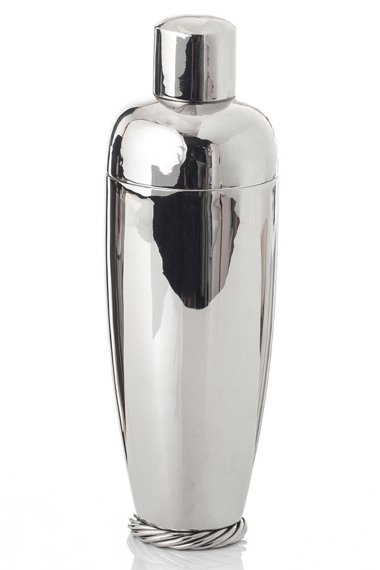 Twist Cocktail Shaker, Main, color, SILVER