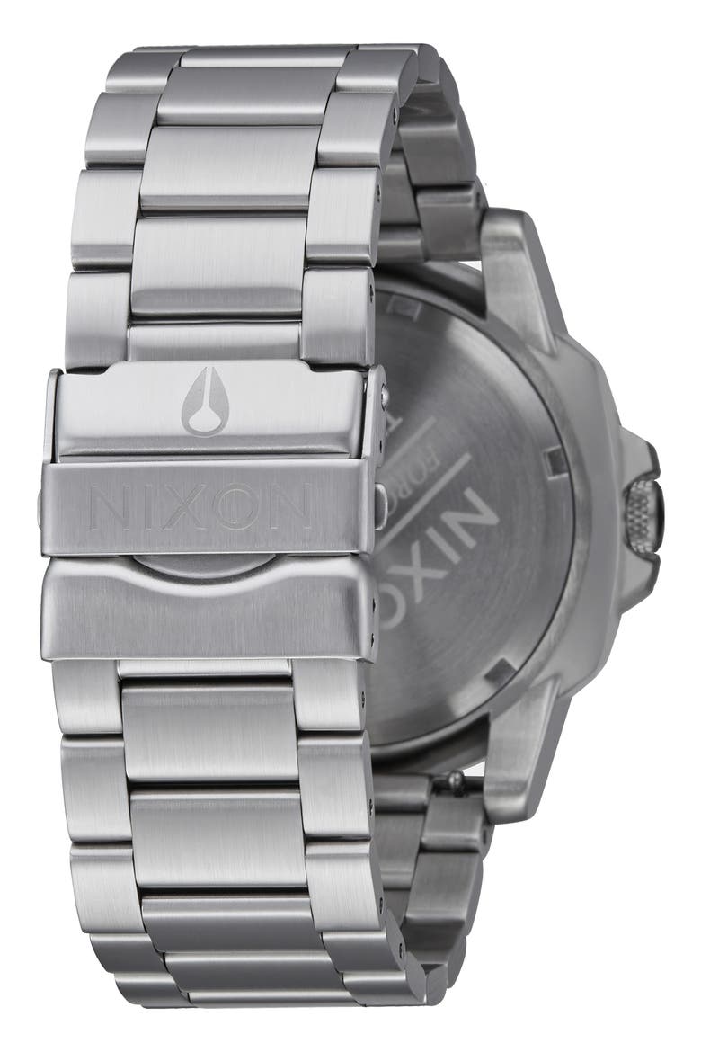 Smyth 44 Bracelet Watch, 44mm, Alternate, color, SILVER / BLACK