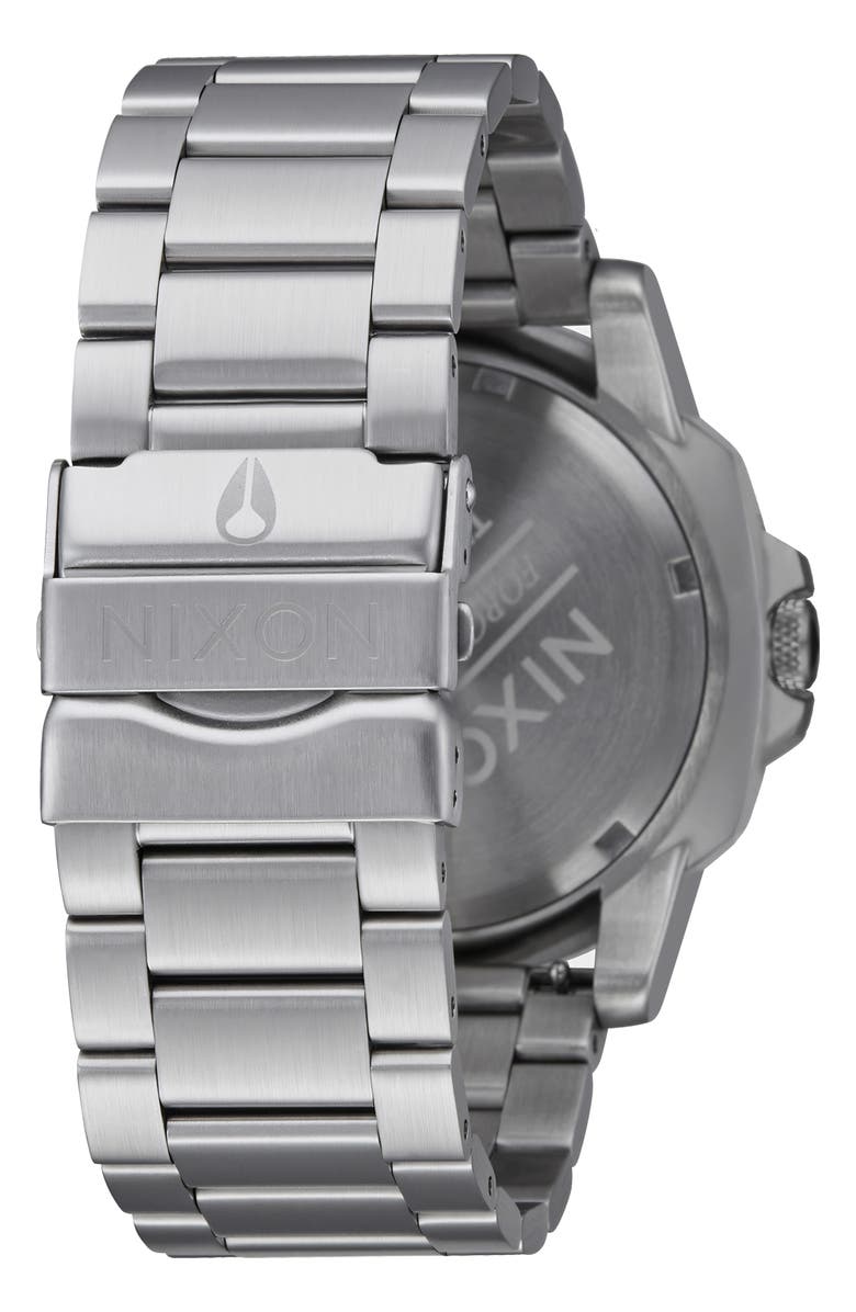Nixon Smyth 44 Bracelet Watch, 44mm, Alternate, color, Silver / Black