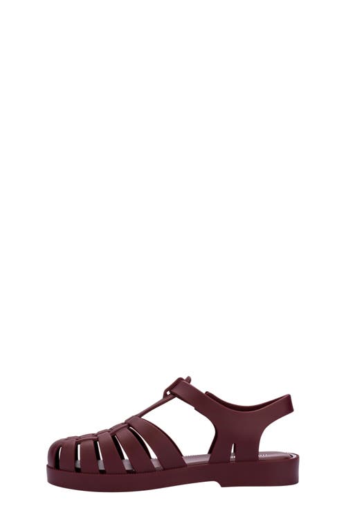 Mini Melissa Possession Fisherman Sandal In Burgundy