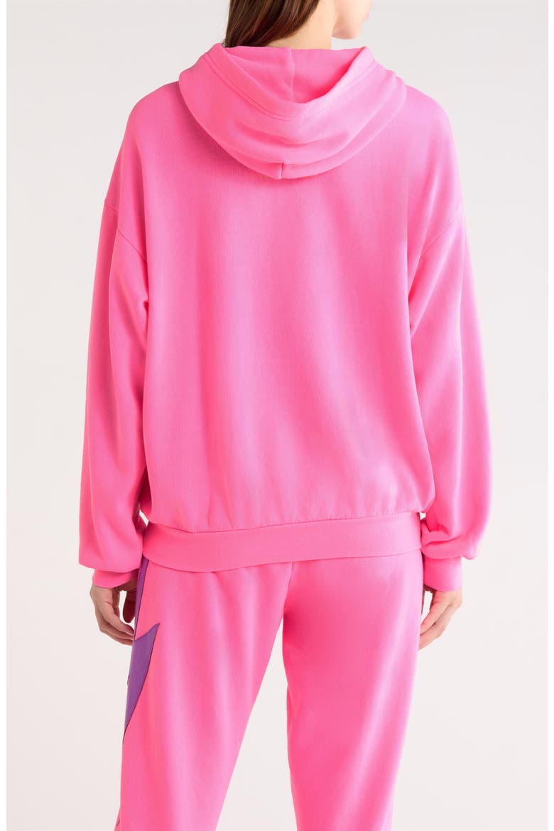 5 Stripe Hoodie, Alternate, color, NEON PINK
