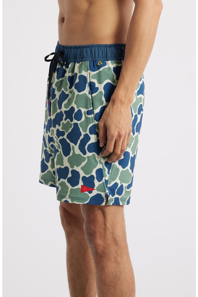 Standard Issue Water Repellent Swim Trunks, Alternate, color, BLUE CAMO