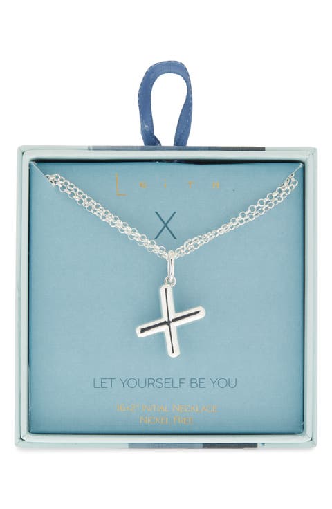 Lowercase Initial Bubble Pendant Necklace