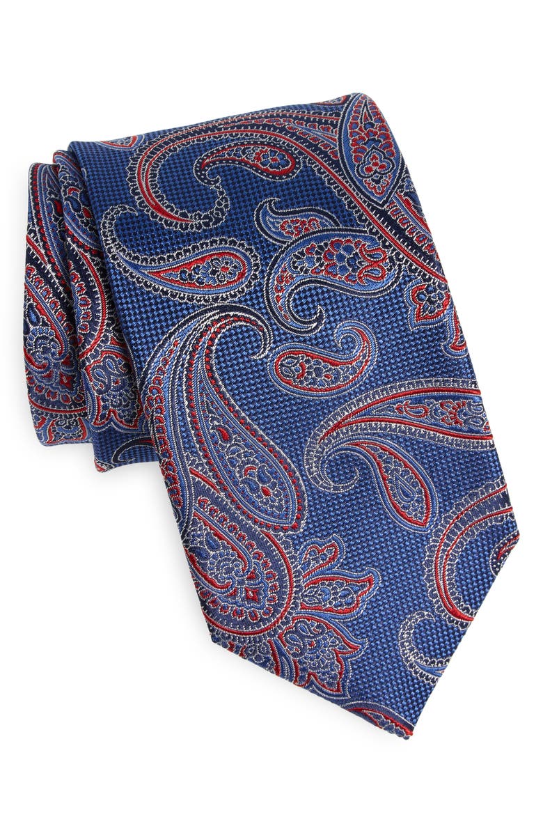 Canali Paisley Silk Tie, Main, color,