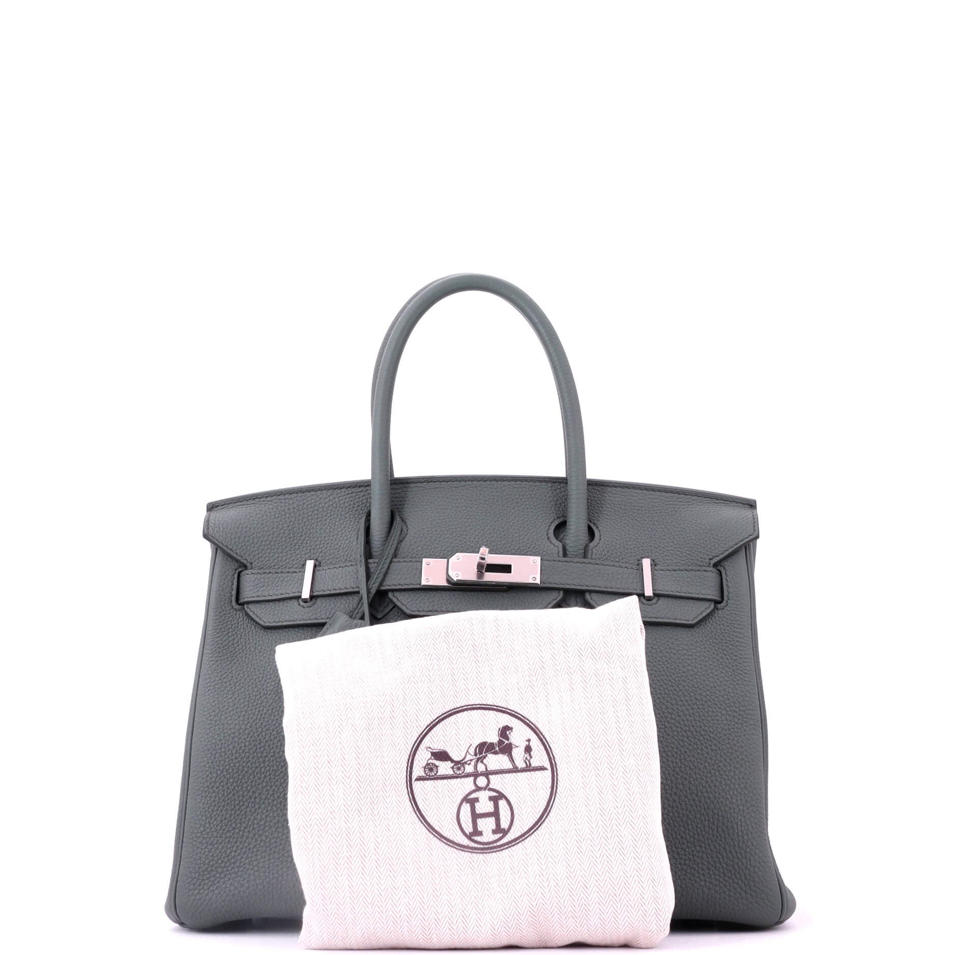 Birkin Handbag Green Togo with Palladium Hardware 30, Alternate, color, Green