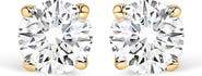 Haus of Brilliance 14K Gold 1.0 Cttw Lab Grown Diamond Solitaire Stud Earrings