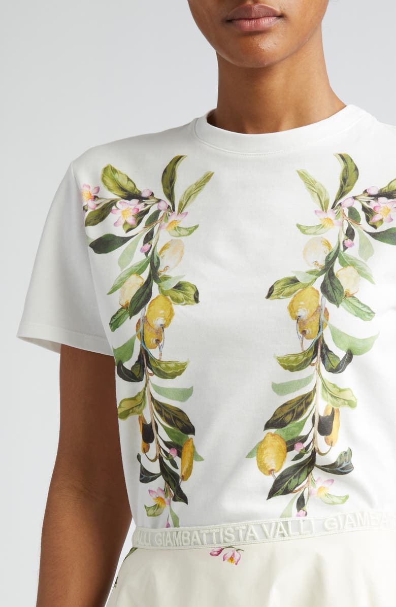Giambattista Valli Lemon Tree Cotton Graphic T-Shirt, Alternate, color, 